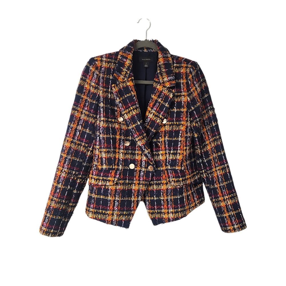 Multi Colored, Sparkle blazer, jacket. Halogan, Size 8